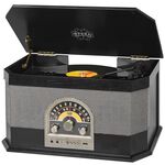 Trevi TT 1040 BT. Plattenspieler mit FM-Radio SCHWARZ