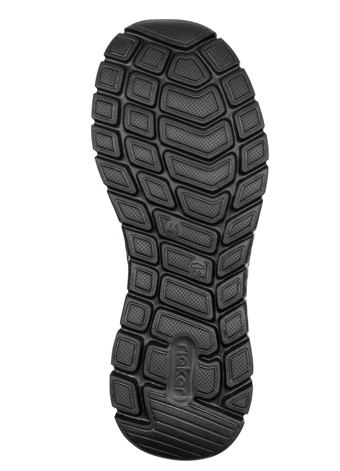 Rieker, leichte Herren-Slipper, mit verst&auml;rkter Hinterkappe SCHWARZ