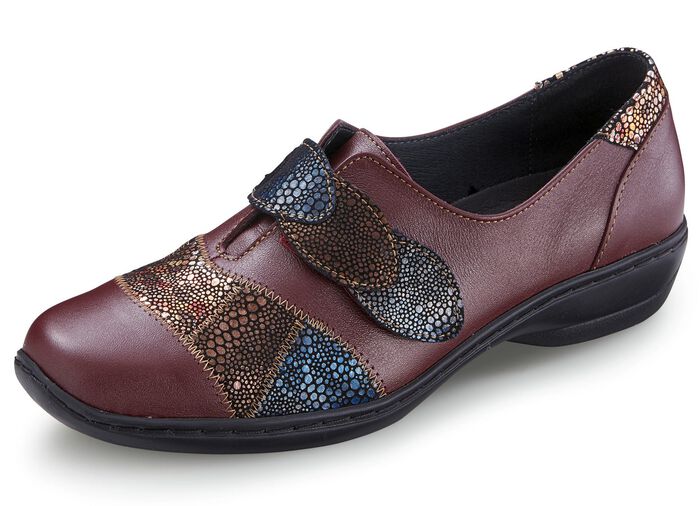 Slipper mit glänzender Prägung BORDEAUX