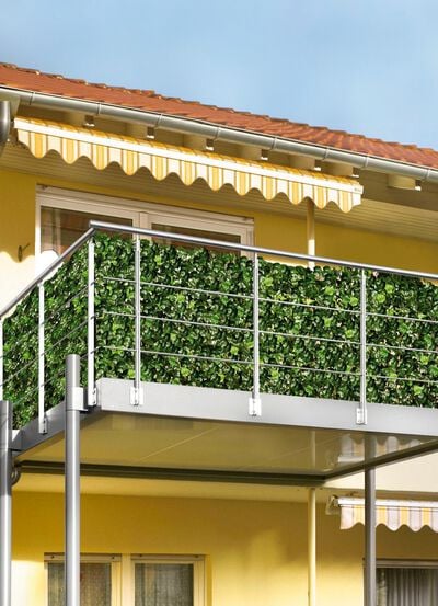 Praktischer Sichtschutz aus stabilem Kunststoffgeflecht 