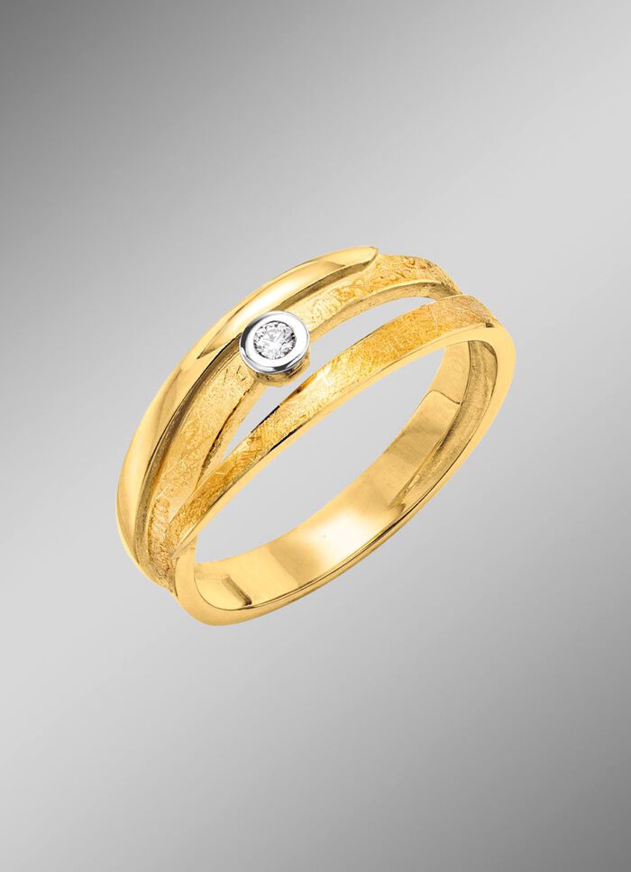 Eleganter Damenring mit Brillant 