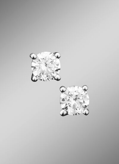 Ohrstecker in Wei&szlig;gold mit Brillant 