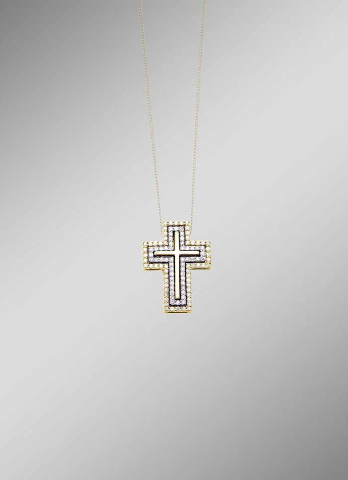 Kreuz-Anhänger mit Brillanten 