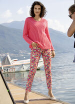 Hose mit farbbrillantem Inkjet-Druck ORANGE-BUNT