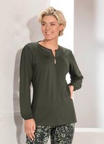 Flottes Shirt mit Zierringen  KHAKI
