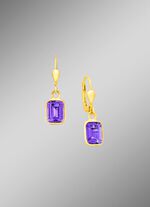 Schicke Ohrringe mit echt Amethyst 