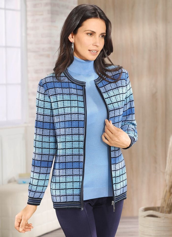 Strickjacke mit grafischem Muster 
