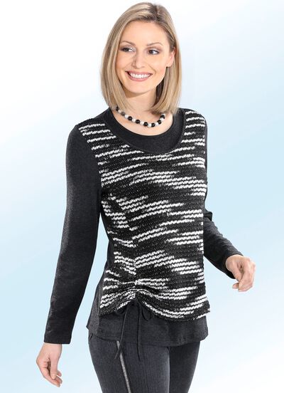 Pullover in Doppel-Optik 