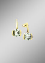 Edle Ohrstecker mit echt grünem Amethyst 