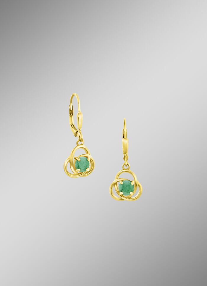 Ohrringe mit echt Smaragd 