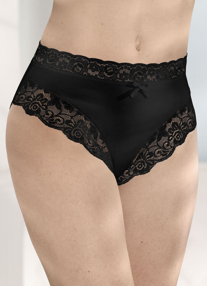 Viererpack Slips mit elastischer Spitze 