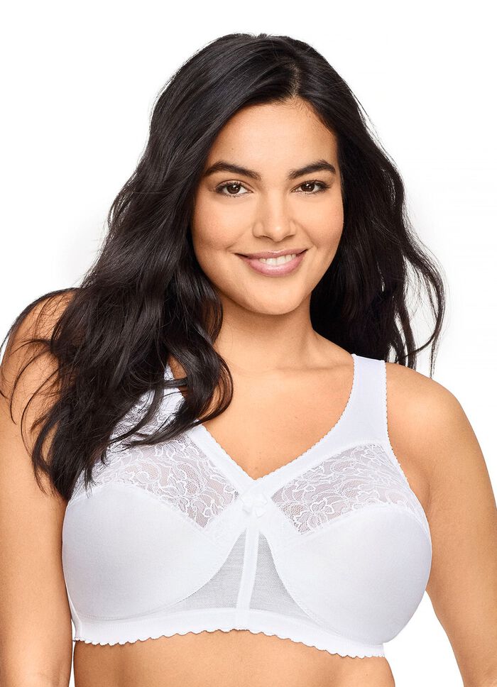 Glamorise St&uuml;tz-BH mit Spitze WEISS