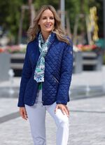 Funktionsjacke mit interessantem Stepp SAPHIRBLAU