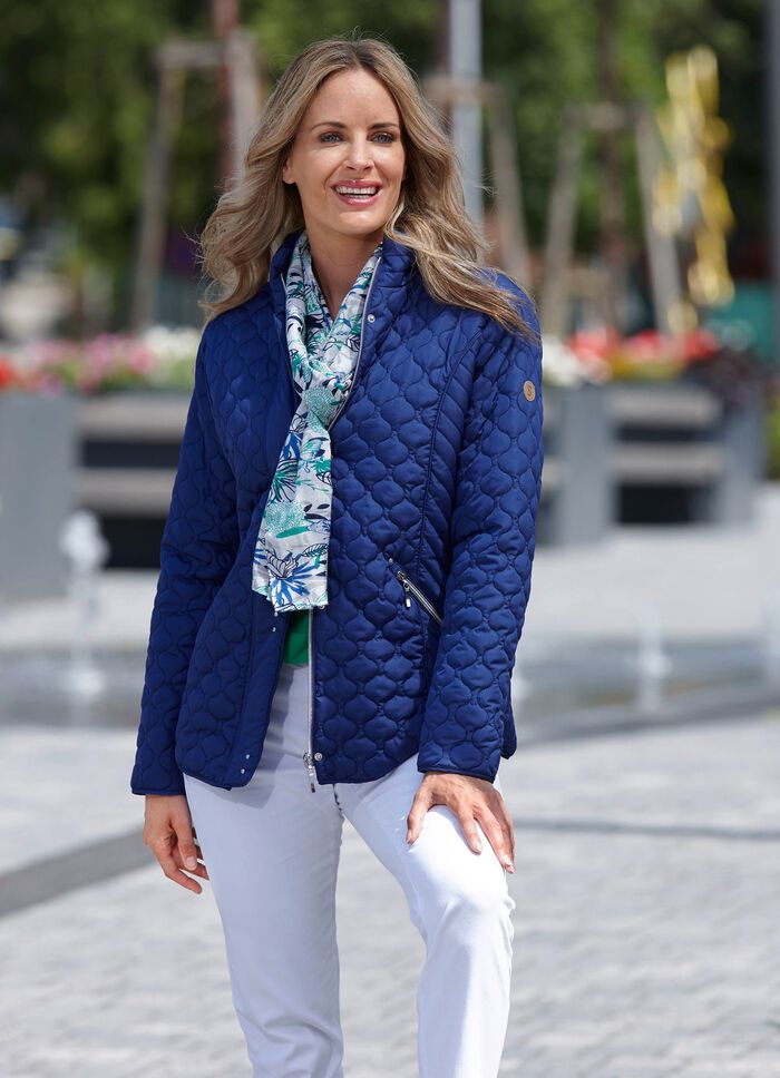 Funktionsjacke mit interessantem Stepp SAPHIRBLAU