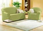 Sch&uuml;tzende Stretchbez&uuml;ge f&uuml;r Sessel und Sofa GR&Uuml;N