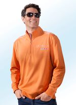 Sweatshirt mit Lupetto-Kragen in 2 Farben ORANGE