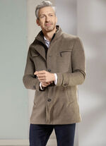 Mantel in 2 Farben HELLBRAUN MELIERT