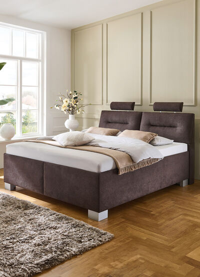 Polsterbett mit Einbaulattenrost und Bettkasten 