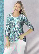 Shirt mit 3/4-langen Ärmeln 