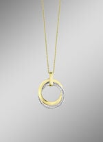 Zeitlose Eleganz: Anhänger mit synth. Zirkonia und Ankerkette 