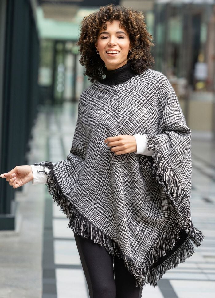 Poncho in weicher Kuschelqualität 