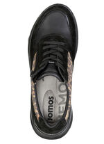 Trendige Damen-Schnürschuhe, Weite K, mit herausnehmbarem Fußbett SCHWARZ-BRAUN