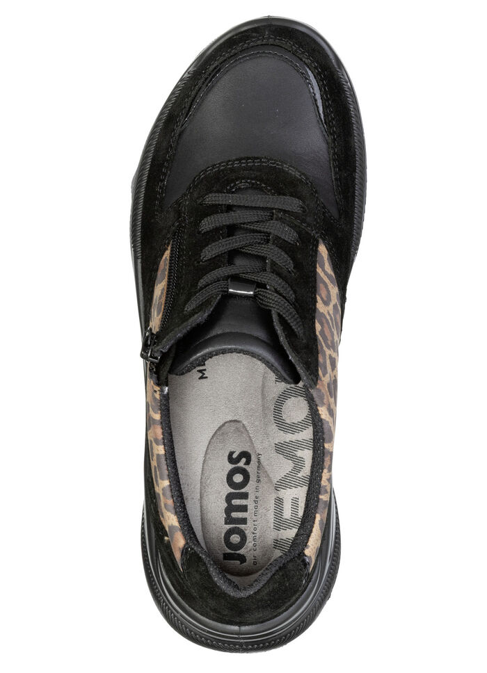 Trendige Damen-Schnürschuhe, Weite K, mit herausnehmbarem Fußbett SCHWARZ-BRAUN