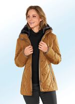 Jacke mit seitlicher L&auml;ngssteppung KARAMELL