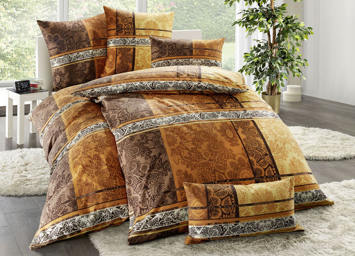 Beidseitig bedruckte Bettwäsche-Garnitur 