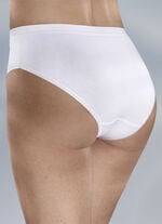 F&uuml;nferpack Slips mit gl&auml;nzenden Abschl&uuml;ssen 3X SCHWARZ, 2X WEISS