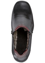 ELENA EDEN, gefütterte Damen-Boots, Winterschuhe, Weite H, mit Lammfell SCHWARZ-BORDEAUX