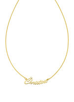 Individuelle Namenskette mit Ihrem Namen aus vergoldetem Silber 