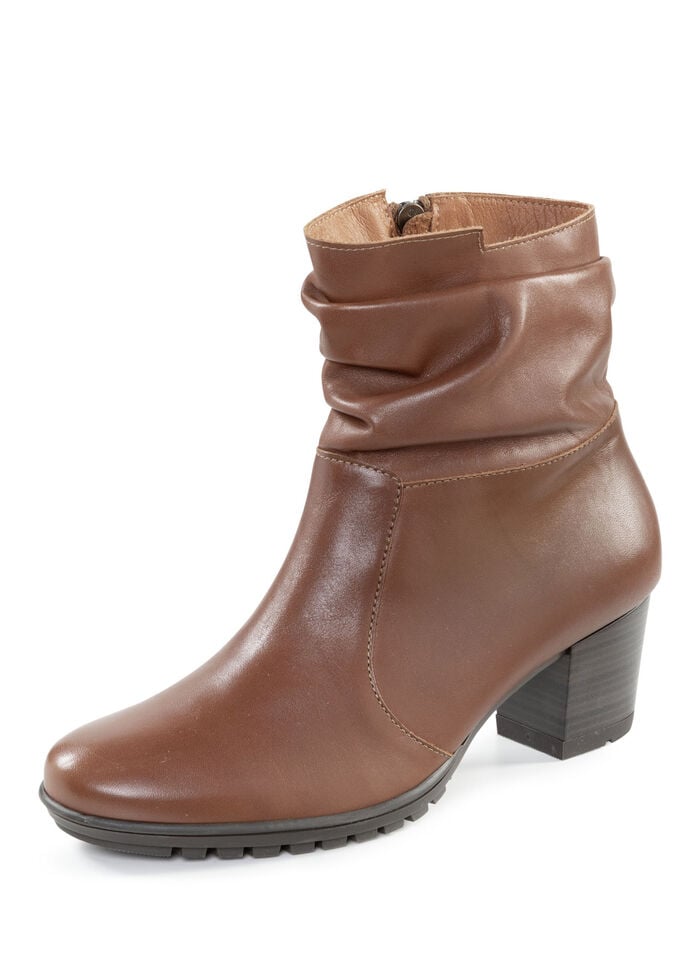 ELENA EDEN, modische Damen-Stiefeletten, Weite G, mit herausnehmbarem Fußbett COGNAC