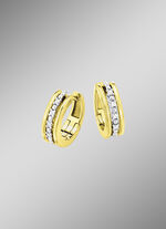 Wundervolle Creolen mit 8 Brillanten 