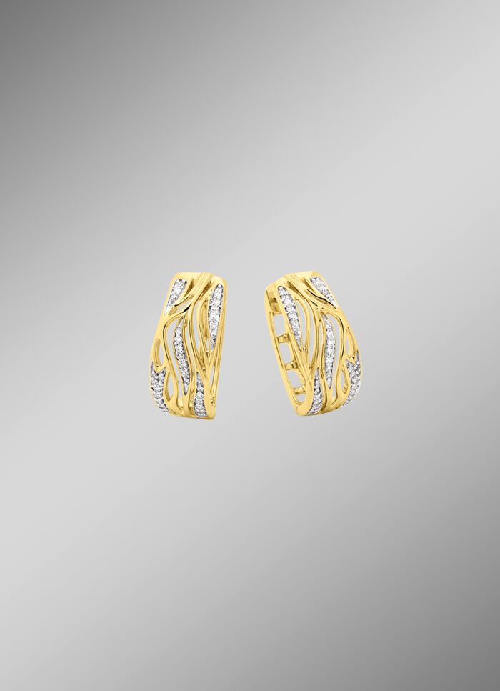 Creolen aus Gold mit Diamanten 