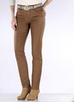 Hose in angesagter Leder-Optik COGNAC