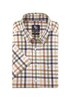 "King's Road"-Hemd mit Button-Down-Kragen in 4 Farben GR&Uuml;N-MARINE KARIERT