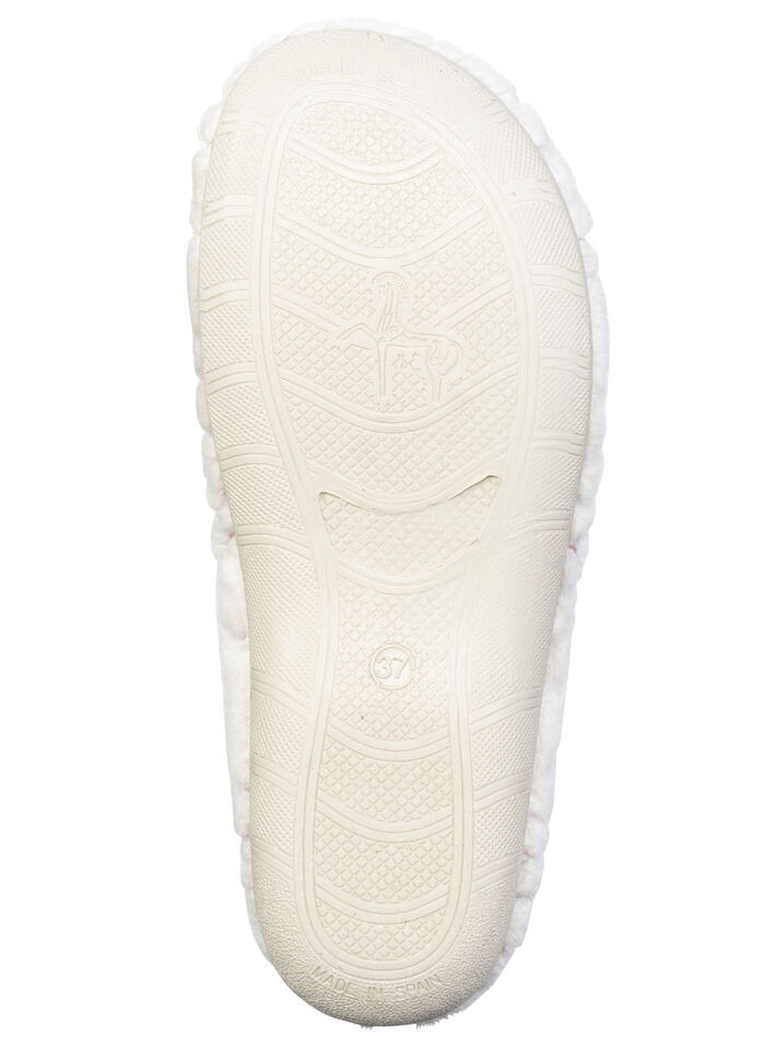 Laurina, gefütterte Damen-Hausschuhe, mit anatomisch geformtem Fußbett ECRU