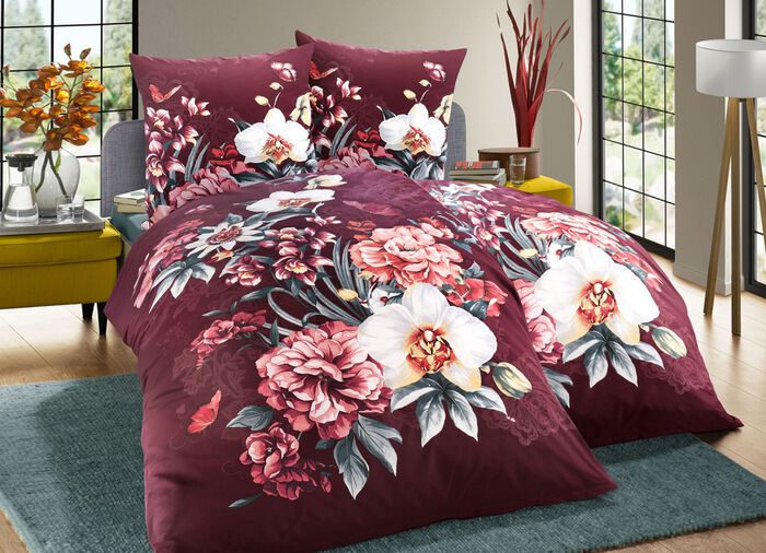 Kaeppel-Bettw&auml;sche-Garnitur mit Rei&szlig;verschluss 