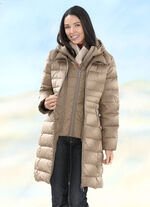 Daunen-Kurzmantel mit Rei&szlig;verschlussleiste 