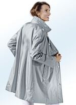 Funktions-Longjacke mit fester, im Kragen integrierter Kapuze 