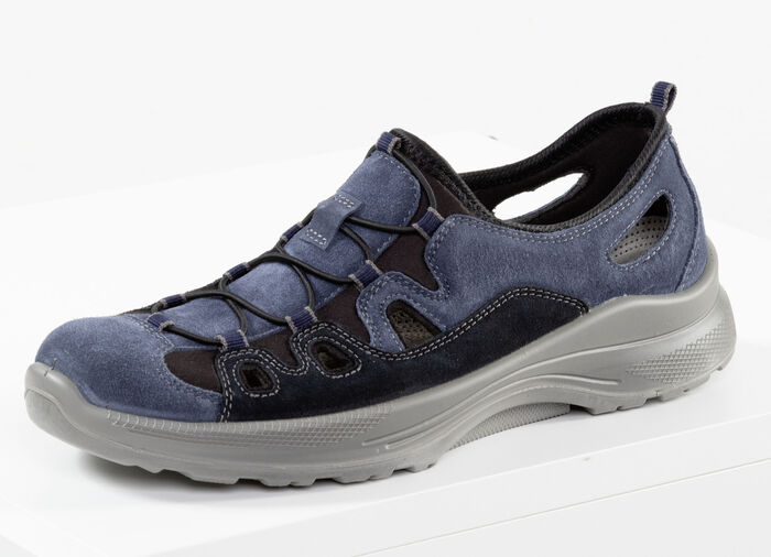 GINO GALANTE Slipper mit elastischer Zierschnürung BLAU