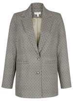 Blazer mit grafischem Dessin 