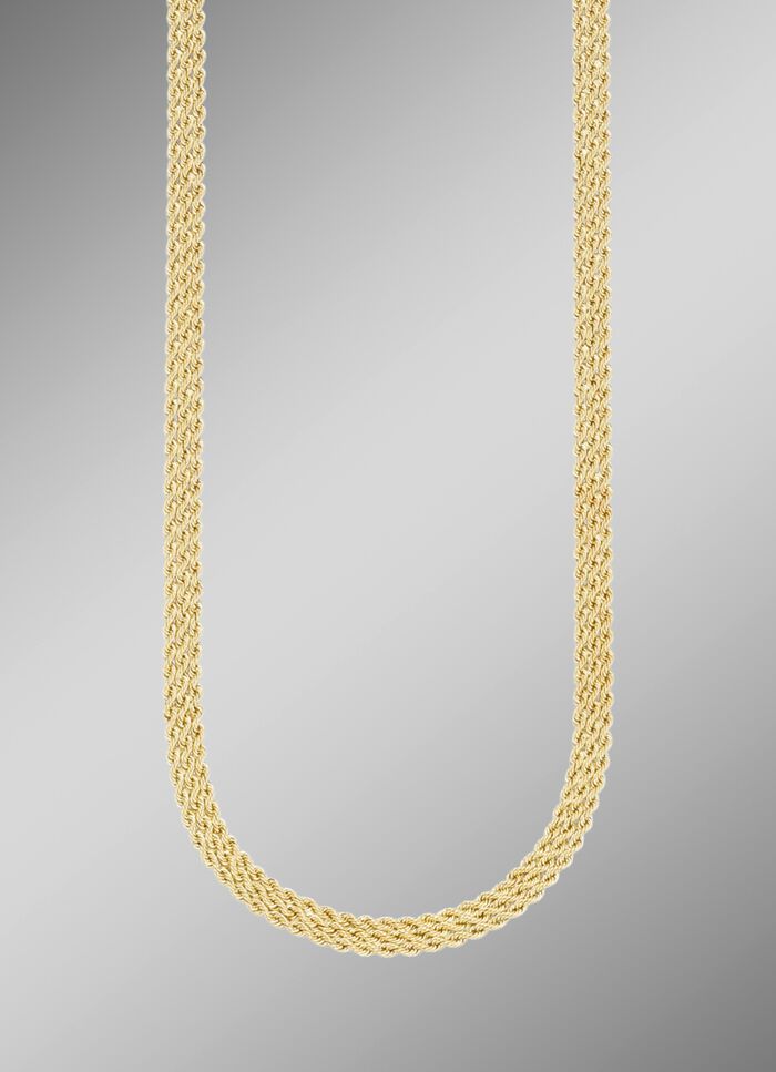 Hochwertige, 3-reihige Kordelkette mit Federring 