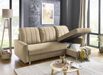 Polsterecke mit Bettfunktion und Bettkastenn BEIGE