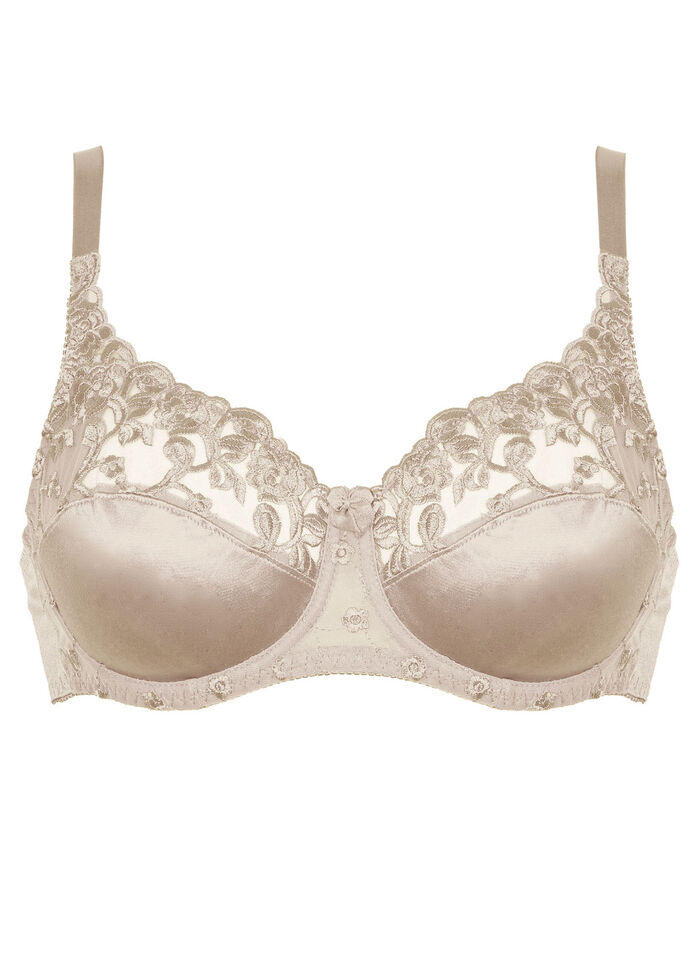 Naturana Zweierpack Bügel-BH mit Tüllstickerei im Vorderteil 1X PUDER, 1X WEISS