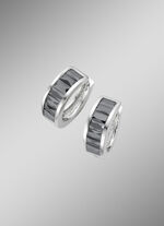 Klappcreolen mit schwarzen Zirkonia 