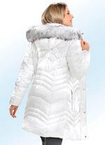 Funktions-Kurzmantel mit abnehmbarer Kapuze NATURWEISS