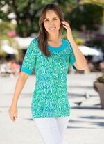 2-teiliges Set in verschlussloser Form in 2 Farben TÜRKIS-GRÜN-ECRU