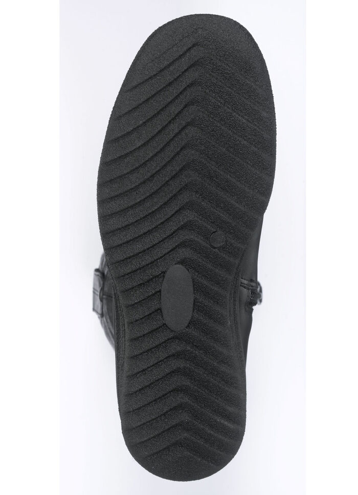 ELENA EDEN, gefütterte Damen-Stiefel, Winterschuhe, Weite H, mit Lammfell SCHWARZ